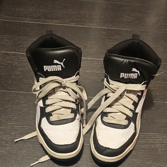 Puma Shoes - Puma Women High-Top Sneakers - Black White And Purple